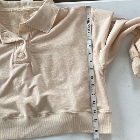 L*Space Livin' is Easy Long Sleeve Pullover Crop Top & Jogger Set in Beige - Picture 13 of 16